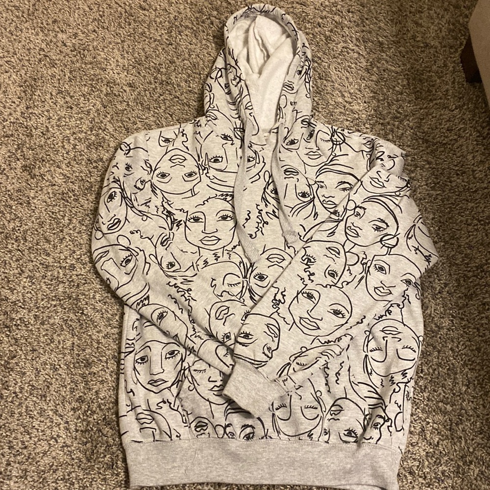 Hoodie, Maya Angelou, size: Juniors XS, colors include: gray & black